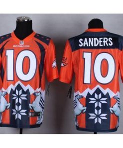 Nike Denver Broncos #10 Emmanuel Sanders Orange Stitched NFL Elite Noble Fashion Jersey