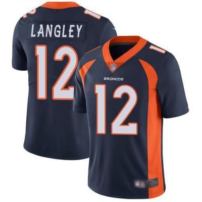 Nike Denver Broncos #12 Brendan Langley Navy Blue Alternate Stitched NFL Vapor Untouchable Limited Jersey