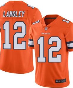 Nike Denver Broncos #12 Brendan Langley Orange Stitched NFL Limited Rush Jersey