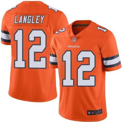 Nike Denver Broncos #12 Brendan Langley Orange Stitched NFL Limited Rush Jersey