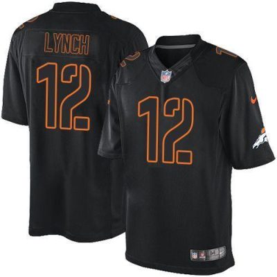 Nike Denver Broncos #12 Paxton Lynch Black Stitched NFL Impact Limited Jersey
