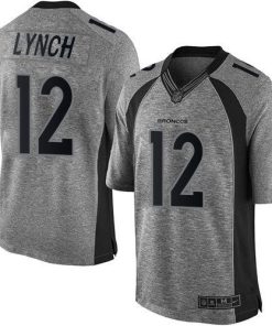 Nike Denver Broncos #12 Paxton Lynch Gray Stitched NFL Limited Gridiron Gray Jersey