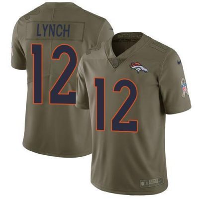 Nike Denver Broncos #12 Paxton Lynch Olive Stitched NFL Limited 2017 Salute to Service Jersey