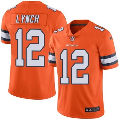 Nike Denver Broncos #12 Paxton Lynch Orange Stitched NFL Limited Rush Jersey