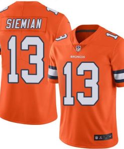 Nike Denver Broncos #13 Trevor Siemian Orange Stitched NFL Limited Rush Jersey