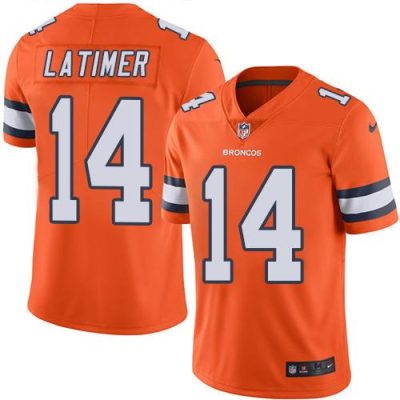 Nike Denver Broncos #14 Cody Latimer Orange Stitched NFL Limited Rush Jersey