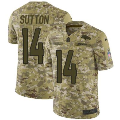 Nike Denver Broncos #14 Courtland Sutton Camo Stitched NFL Limited 2018 Salute To Service Jersey