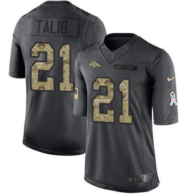 Nike Denver Broncos #21 Aqib Talib Black Stitched NFL Limited 2016 Salute to Service Jersey