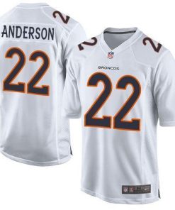 Nike Denver Broncos #22 C.J. Anderson White Stitched NFL Game Event Jersey