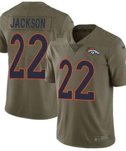 Nike Denver Broncos #22 Kareem Jackson Olive Stitched NFL Limited 2017 Salute To Service Jersey