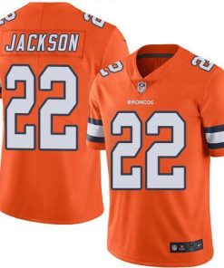 Nike Denver Broncos #22 Kareem Jackson Orange Stitched NFL Limited Rush Jersey