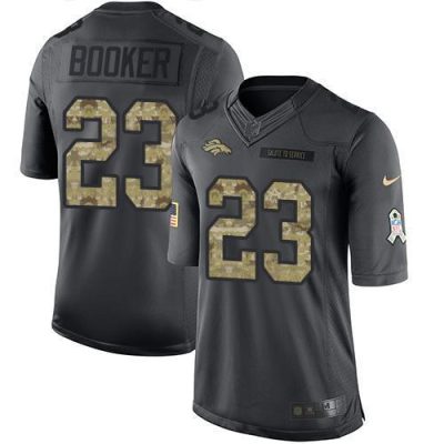 Nike Denver Broncos #23 Devontae Booker Black Stitched NFL Limited 2016 Salute to Service Jersey
