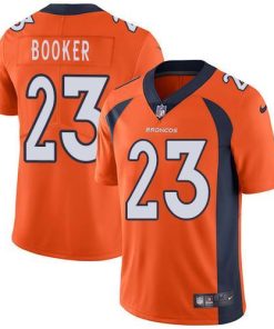 Nike Denver Broncos #23 Devontae Booker Orange Team Color Stitched NFL Vapor Untouchable Limited Jersey