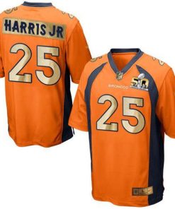 Nike Denver Broncos #25 Chris Harris Jr Orange Team Color Stitched NFL Game Super Bowl 50 Collection Jersey