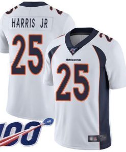 Nike Denver Broncos #25 Chris Harris Jr White Stitched NFL 100th Season Vapor Limited Jersey