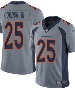Nike Denver Broncos #25 Melvin Gordon III Gray Stitched NFL Limited Inverted Legend Jersey