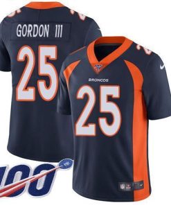 Nike Denver Broncos #25 Melvin Gordon III Navy Blue Alternate Stitched NFL 100th Season Vapor Untouchable Limited Jersey