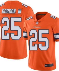 Nike Denver Broncos #25 Melvin Gordon III Orange Stitched NFL Limited Rush Jersey