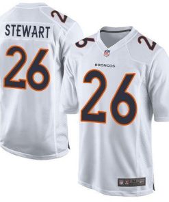 Nike Denver Broncos #26 Darian Stewart White Stitched NFL Game Event Jersey