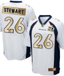 Nike Denver Broncos #26 Darian Stewart White Stitched NFL Game Super Bowl 50 Collection Jersey