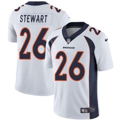Nike Denver Broncos #26 Darian Stewart White Stitched NFL Vapor Untouchable Limited Jersey