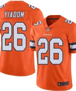Nike Denver Broncos #26 Isaac Yiadom Orange Stitched NFL Limited Rush Jersey