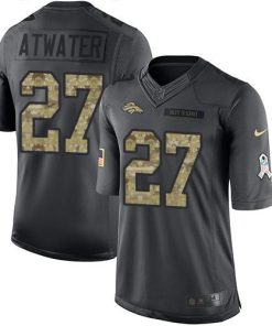 Nike Denver Broncos #27 Steve Atwater Black Stitched NFL Limited 2016 Salute to Service Jersey