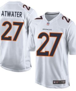 Nike Denver Broncos #27 Steve Atwater White Stitched NFL Game Event Jersey