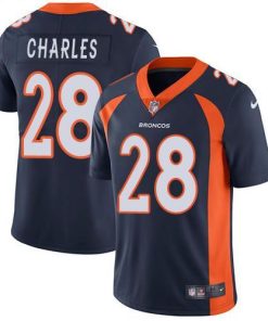 Nike Denver Broncos #28 Jamaal Charles Navy Blue Alternate Stitched NFL Vapor Untouchable Limited Jersey