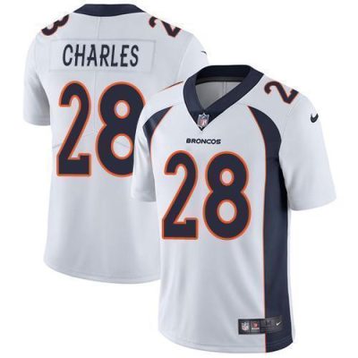 Nike Denver Broncos #28 Jamaal Charles White Stitched NFL Vapor Untouchable Limited Jersey