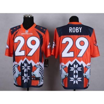 Nike Denver Broncos #29 Bradley Roby Orange Stitched NFL Elite Noble Fashion Jersey