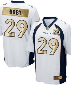 Nike Denver Broncos #29 Bradley Roby White Stitched NFL Game Super Bowl 50 Collection Jersey