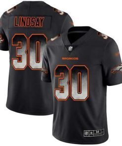 Nike Denver Broncos #30 Phillip Lindsay Black Stitched NFL Vapor Untouchable Limited Smoke Fashion Jersey