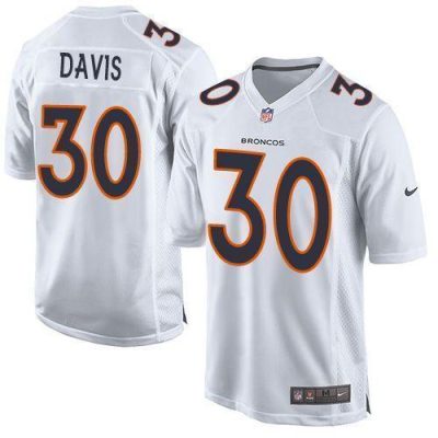 Nike Denver Broncos #30 Terrell Davis White Stitched NFL Game Event Jersey