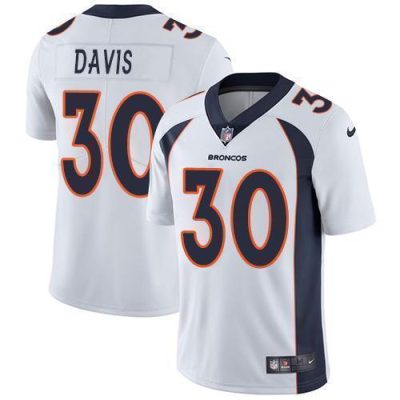 Nike Denver Broncos #30 Terrell Davis White Stitched NFL Vapor Untouchable Limited Jersey