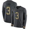 Nike Denver Broncos #3 Drew Lock Anthracite Salute to Service Stitched NFL Limited Therma Long Sleeve Jersey