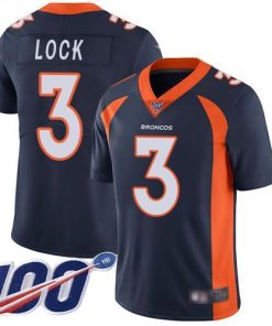 Nike Denver Broncos #3 Drew Lock Navy Blue Alternate Stitched NFL 100th Season Vapor Limited Jersey