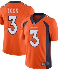 Nike Denver Broncos #3 Drew Lock Orange Team Color Stitched NFL Vapor Untouchable Limited Jersey