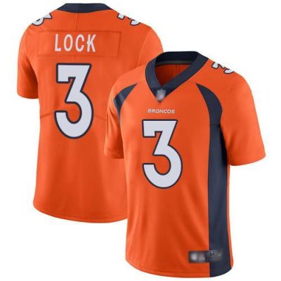 Nike Denver Broncos #3 Drew Lock Orange Team Color Stitched NFL Vapor Untouchable Limited Jersey