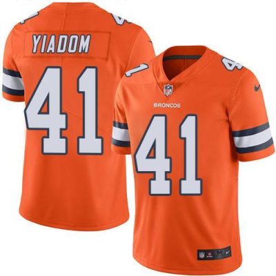 Nike Denver Broncos #41 Isaac Yiadom Orange Stitched NFL Limited Rush Jersey