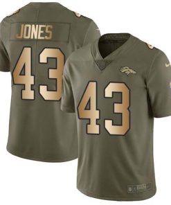 Nike Denver Broncos #43 Joe Jones Olive/Gold Stitched NFL Limited 2017 Salute To Service Jersey