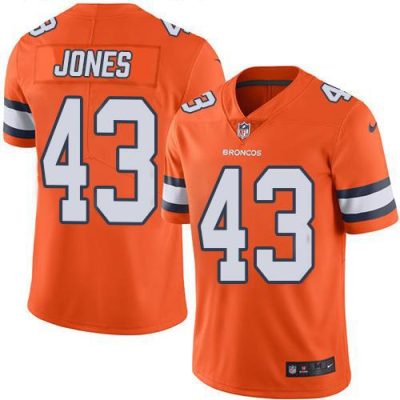 Nike Denver Broncos #43 Joe Jones Orange Stitched NFL Limited Rush Jersey