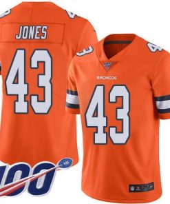Nike Denver Broncos #43 Joe Jones Orange Stitched NFL Limited Rush 100th Season Jersey