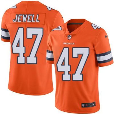 Nike Denver Broncos #47 Josey Jewell Orange Stitched NFL Limited Rush Jersey