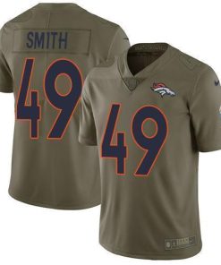 Nike Denver Broncos #49 Dennis Smith Olive Stitched NFL Limited 2017 Salute to Service Jersey