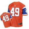 Nike Denver Broncos #49 Dennis Smith Orange Stitched NFL Elite Throwback Jersey