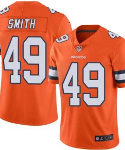 Nike Denver Broncos #49 Dennis Smith Orange Stitched NFL Limited Rush Jersey
