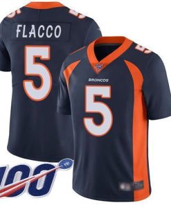 Nike Denver Broncos #5 Joe Flacco Navy Blue Alternate Stitched NFL 100th Season Vapor Limited Jersey