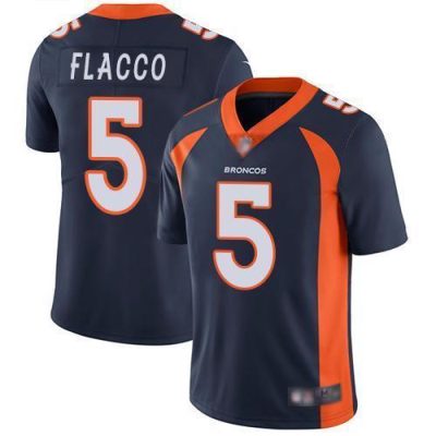 Nike Denver Broncos #5 Joe Flacco Navy Blue Alternate Stitched NFL Vapor Untouchable Limited Jersey