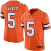 Nike Denver Broncos #5 Joe Flacco Orange Stitched NFL Limited Rush Jersey